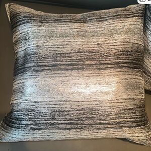 Silver and Black Throw Pillows